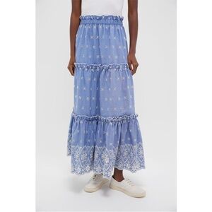 Tuckernuck Chambray Eyelet Prado Skirt